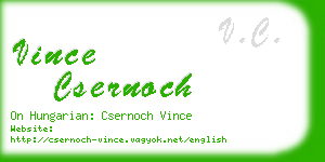 vince csernoch business card